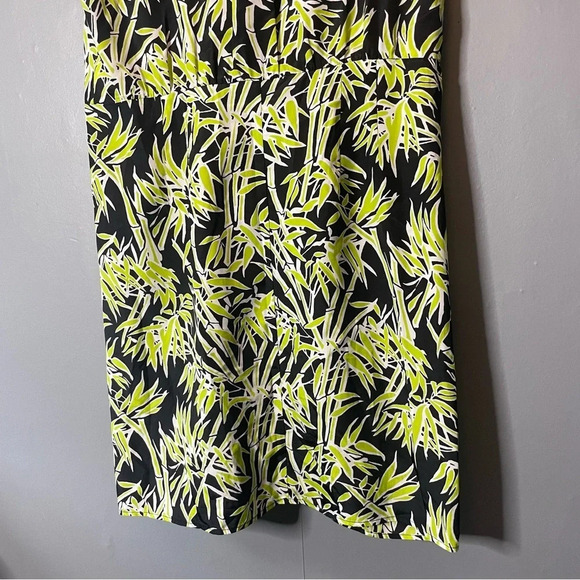 MICHAEL KORS Sleeveless Bamboo Knot Shirt Dress size 12 pear/black - Picture 8 of 12